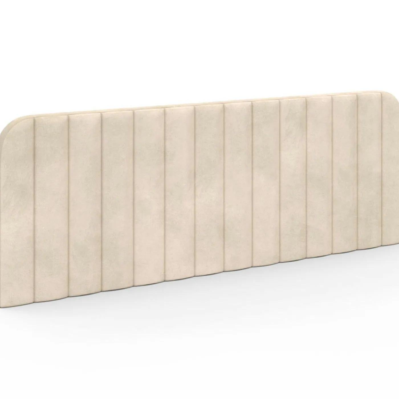 Tête de lit suspendue en velours beige 160 cm