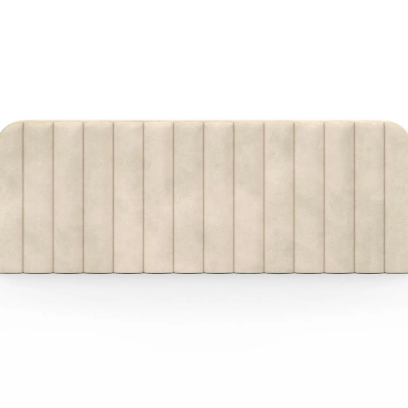 Tête de lit suspendue en velours beige 160 cm