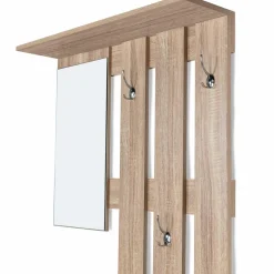 Vestiaire d’entrée avec miroir, porte-manteaux et range-chaussures en lot